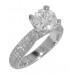 3.07 ct Ladies Round Cut Diamond Engagement Ring With Accents Diamonds